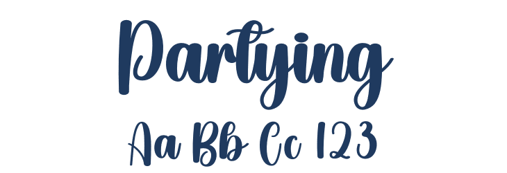 Partying Font Preview