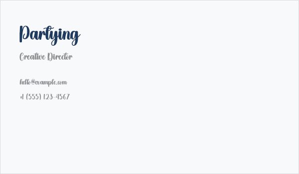 Partying Business Card