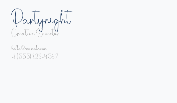 Partynight Business Card