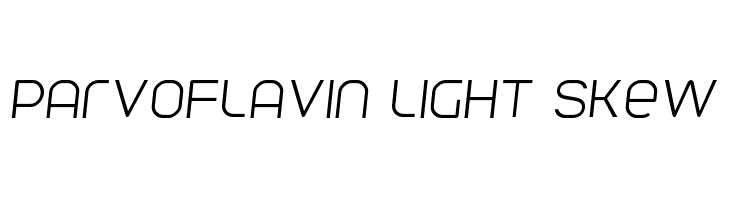 Parvoflavin Light Skew  Free Fonts Download
