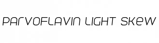 Parvoflavin Light Skew  नि: शुल्क फ़ॉन्ट्स डाउनलोड
