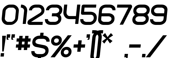Parvoflavin Normal Skew Font OTHER CHARS