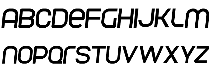 Parvoflavin Normal Skew Font LOWERCASE