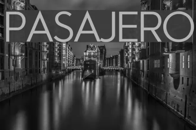 Pasajero Font examples