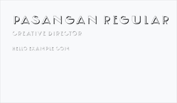 Pasangan Regular Business Card