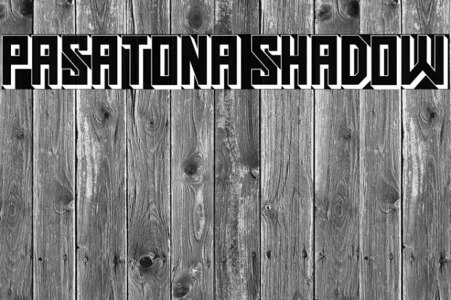 Pasatona Shadow Font examples