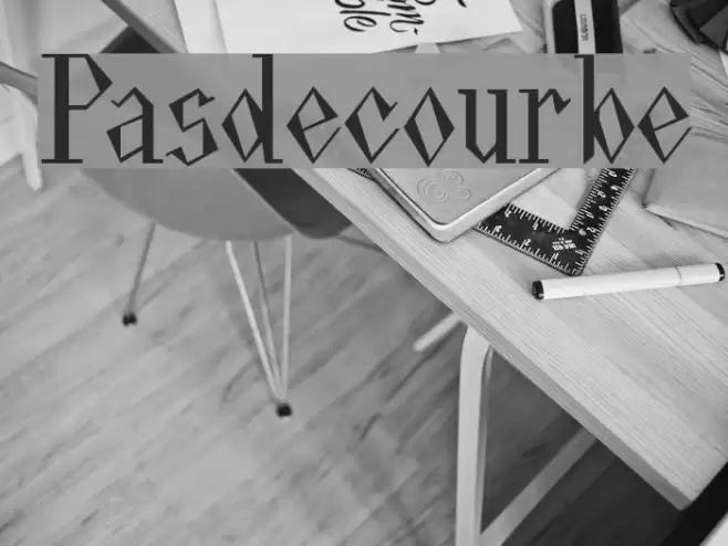 Pasdecourbe Font examples