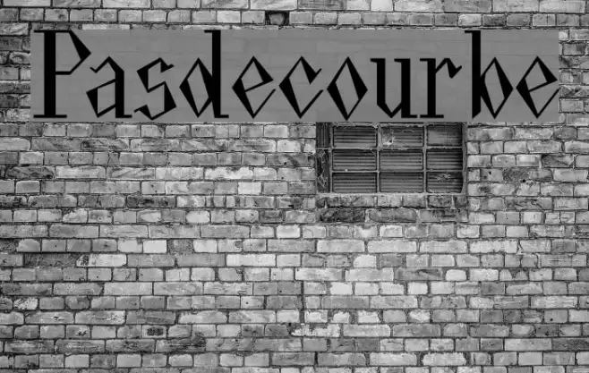 Pasdecourbe Font examples