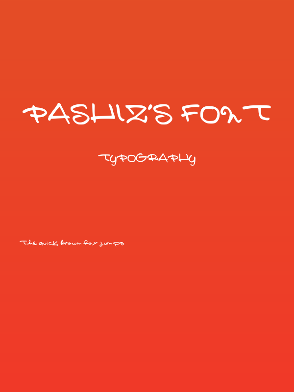 Pashiz´s Font Poster