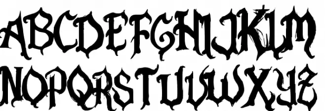 Pasión Acústica フォント 大文字