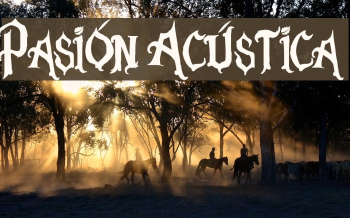 Pasión Acústica Font examples