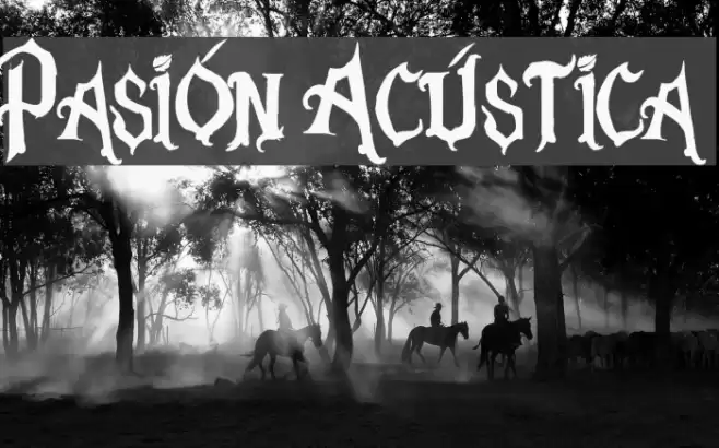 Pasión Acústica Font examples