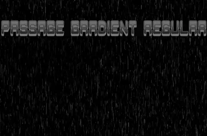 Passage Gradient Regular Font examples
