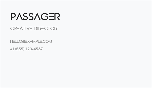 Passager Business Card