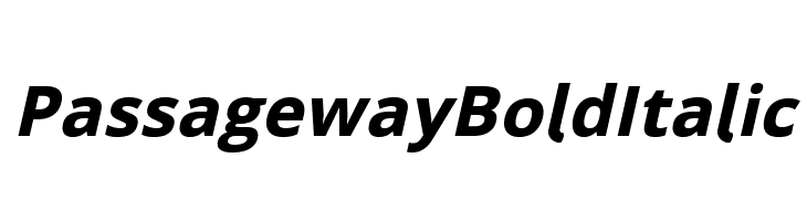 Passageway Bold Italic Font