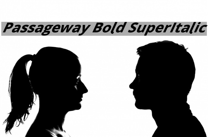 Passageway Bold SuperItalic Font examples