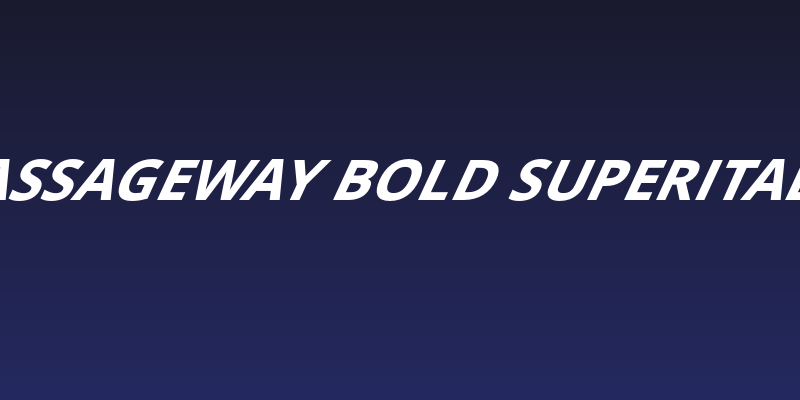 Passageway Bold SuperItalic Social Header