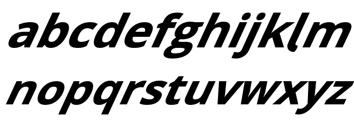 Passageway Bold SuperItalic Font LOWERCASE