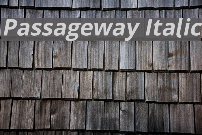 Passageway Italic Font examples