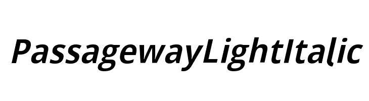 Passageway Light Italic Font
