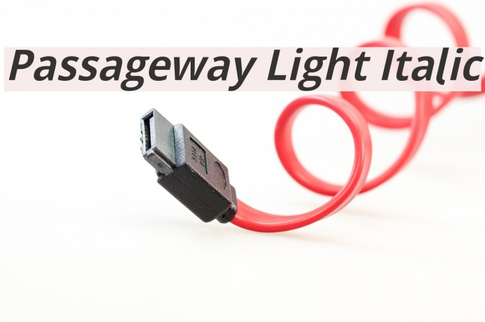Passageway Light Italic Font examples
