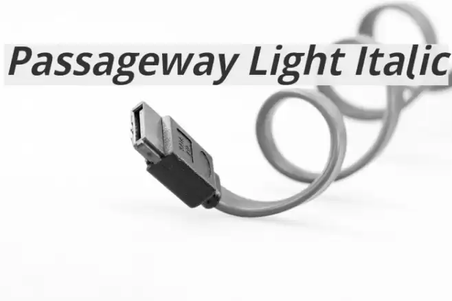 Passageway Light Italic examples