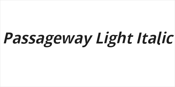 Passageway Light Italic Logo