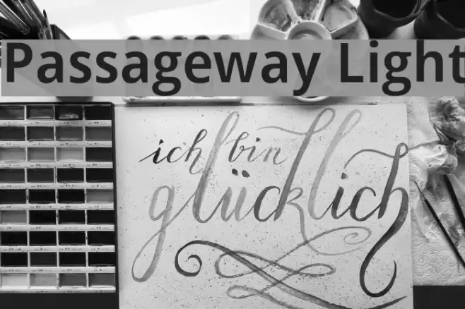 Passageway Light Font examples