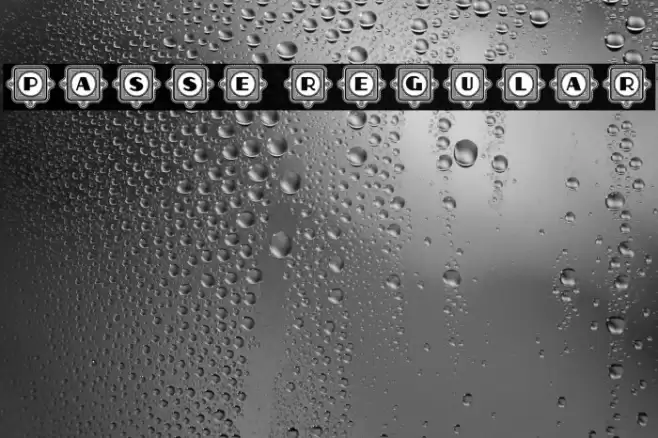 Passe Regular Font examples