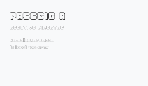 Passeig A Business Card