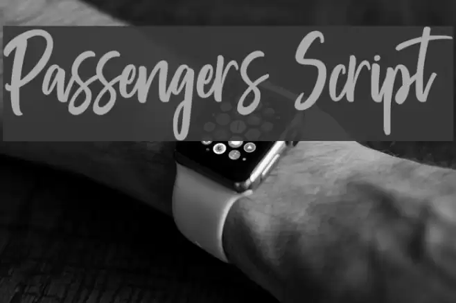Passengers Script Font examples
