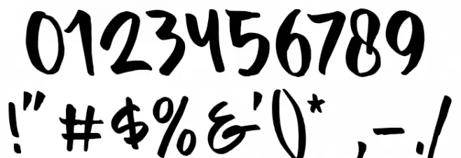 Passifille Tilted Font OTHER CHARS