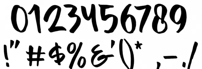 Passifille Tilted Font OTHER CHARS