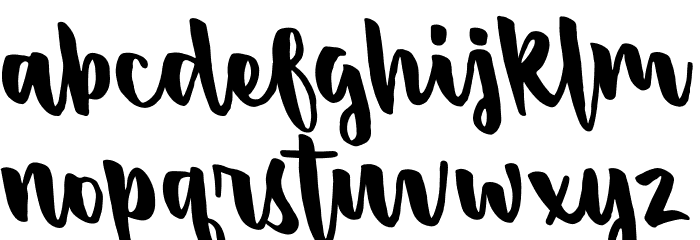 Passifille Tilted Font LOWERCASE