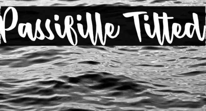 Passifille Tilted Font examples