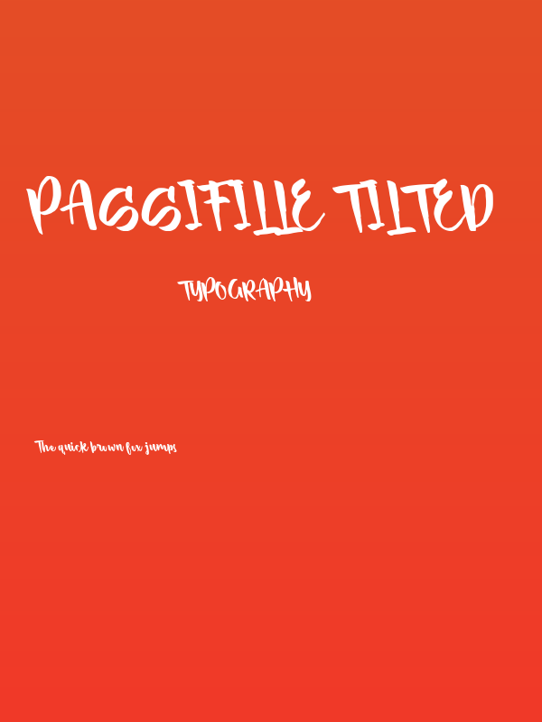 Passifille Tilted Poster