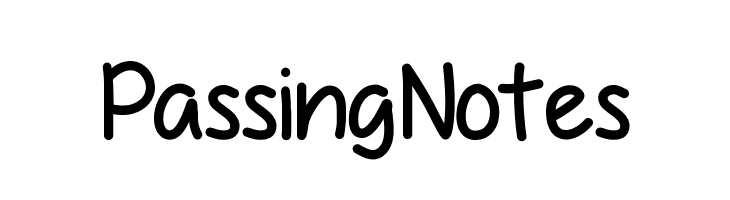 PassingNotes Font