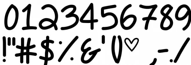 PassingNotes Font OTHER CHARS