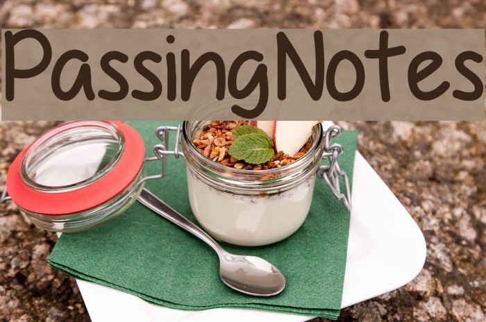 PassingNotes Font examples