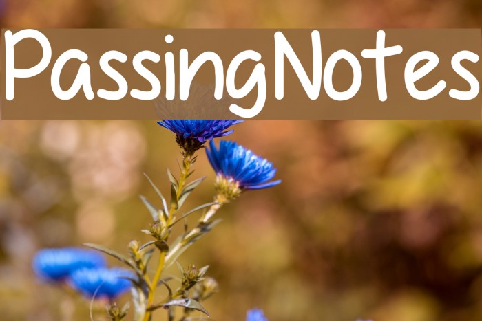 PassingNotes Font examples