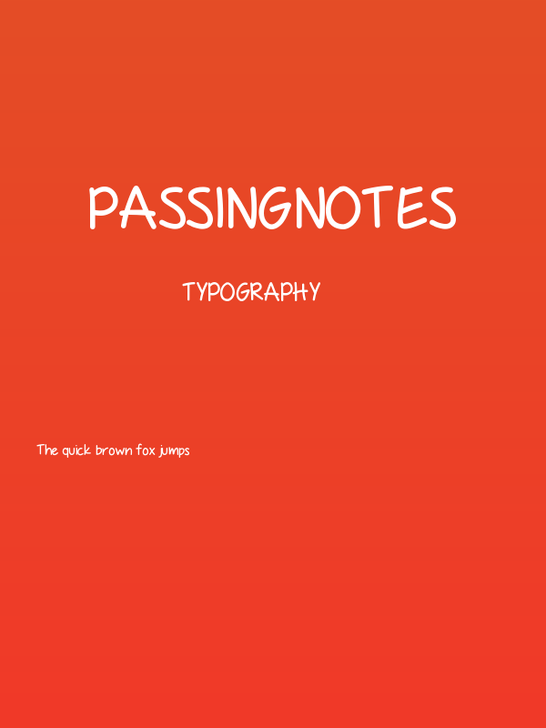 PassingNotes Poster