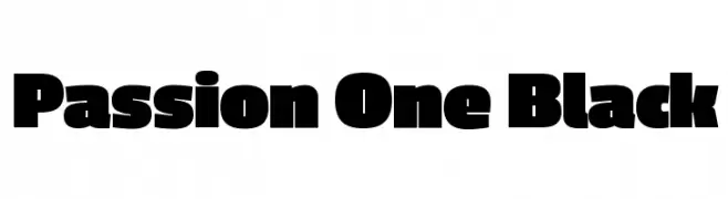 Passion One Black  Free Fonts Download