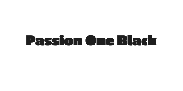 Passion One Black Logo
