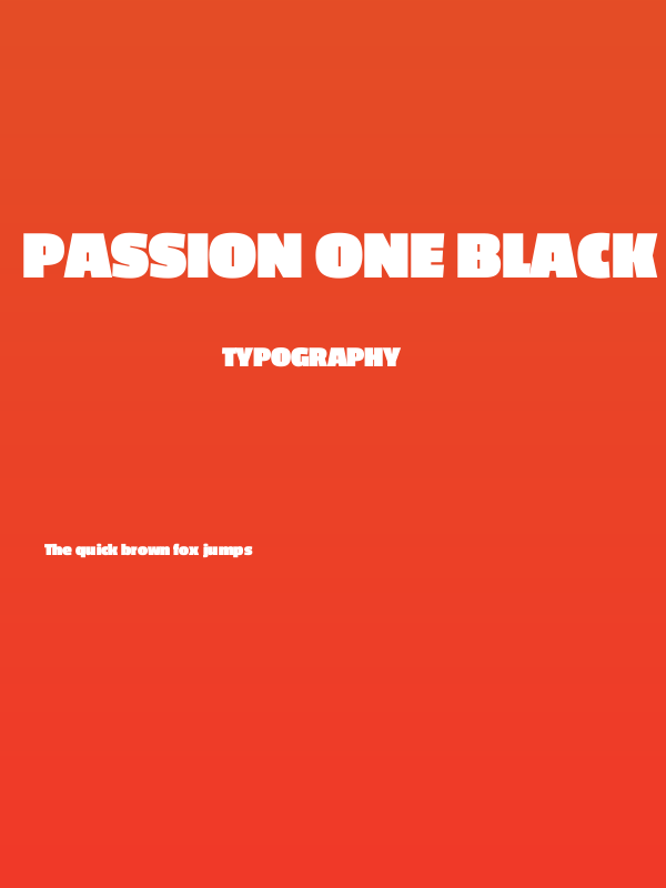 Passion One Black Poster