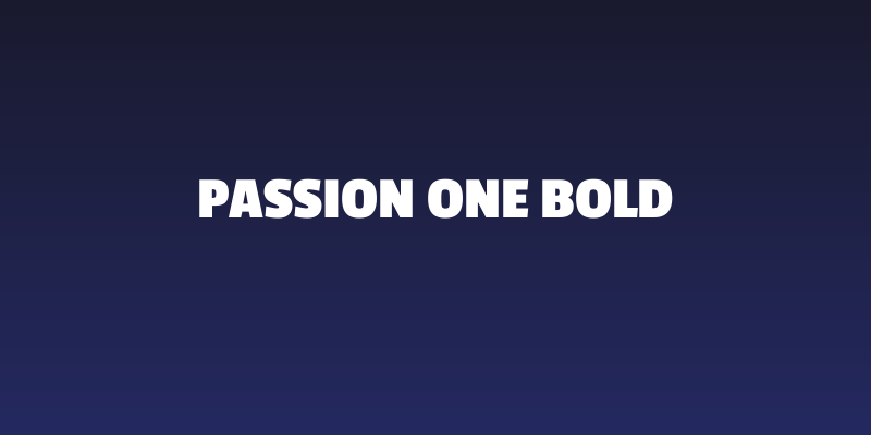 Passion One Bold Social Header