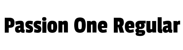 Passion One Regular  フリーフォントのダウンロード