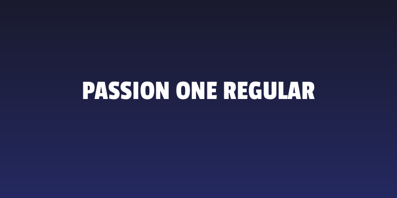 Passion One Regular Social Header