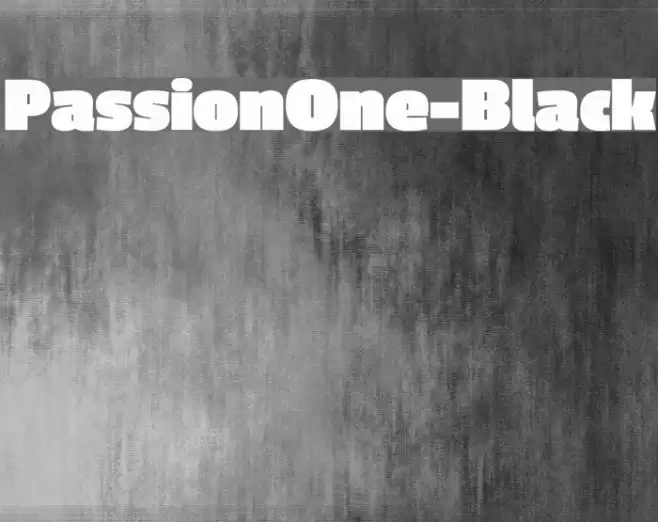 PassionOne-Black Font examples