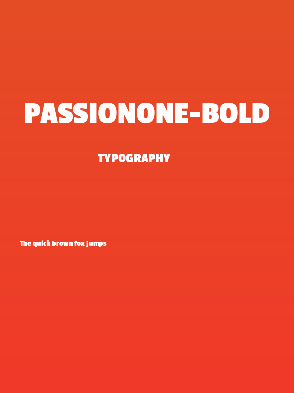 PassionOne-Bold Poster