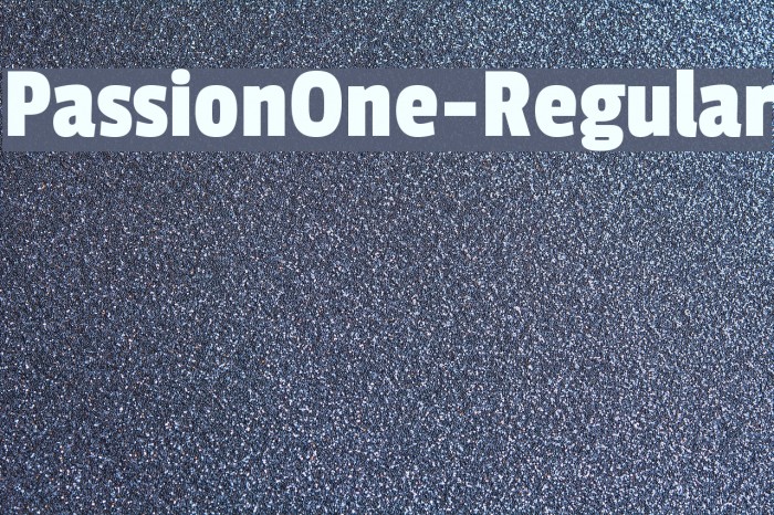 PassionOne-Regular Font examples
